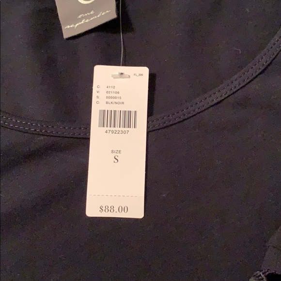 Black bell sleeve Anthropologie top - Picture 3 of 4